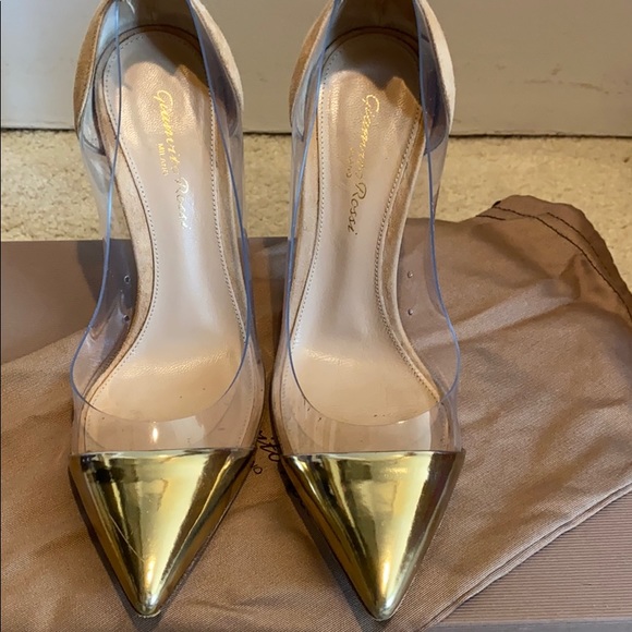 Gianvito Rossi Plexi pump, gold size 36.5 - Picture 5 of 6